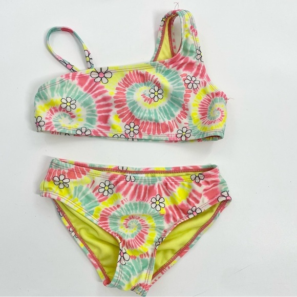 Girls One-Piece Wonder Nation Swimsuit Bundle Floral Rash Guard Monokini Size 7 - Picture 6 of 11